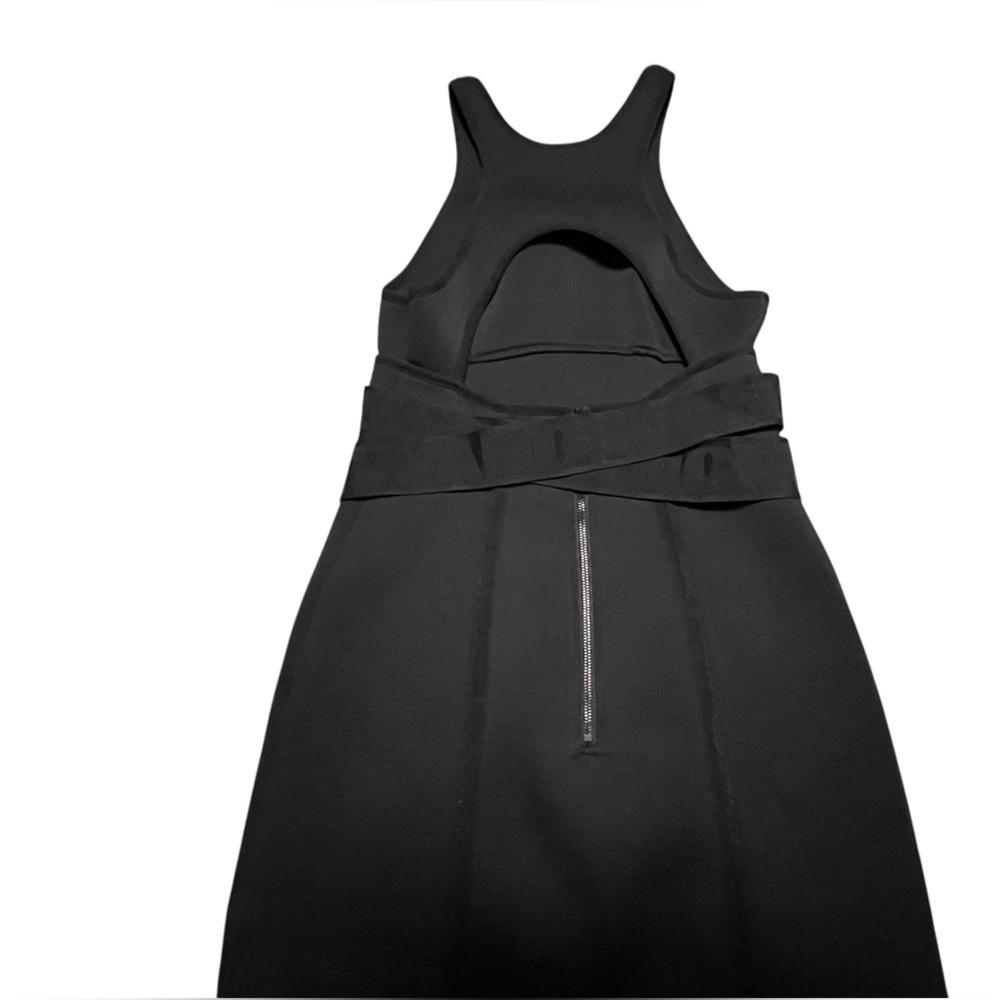 Alexander Wang x H&M black sleeveless logo scuba mini dress night out bodycon - Picture 7 of 11